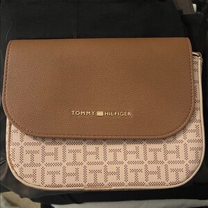Tommy Hilfiger Tan and Cream Crossbody Bag